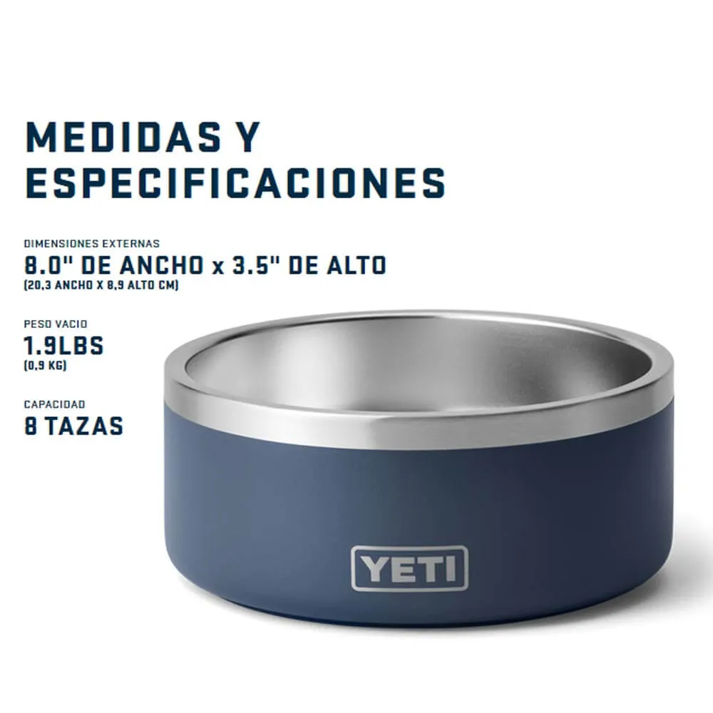 21071499998 PLATO PARA PERRO BOOMER 8 MARINO MARCA YETI