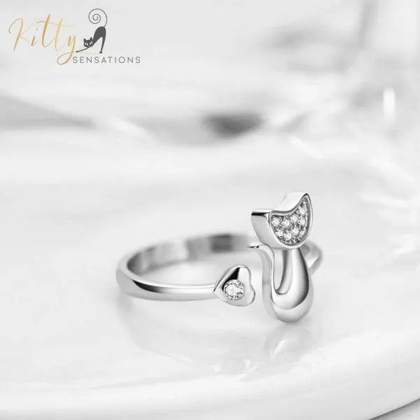 Adjustable Cat Ring (Sterling Silver Plated)