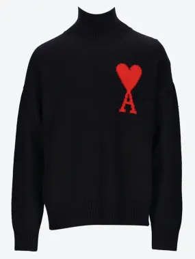 Ami de cœur funnel neck sweater