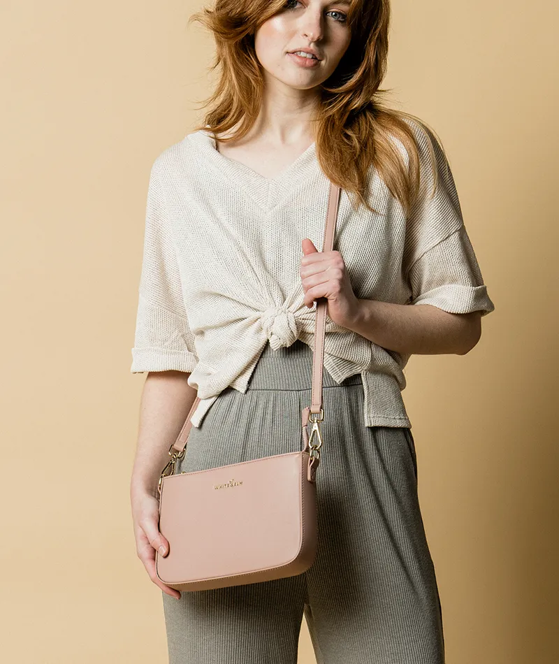 Ara Convertible Crossbody Clutch - Dusty Rose