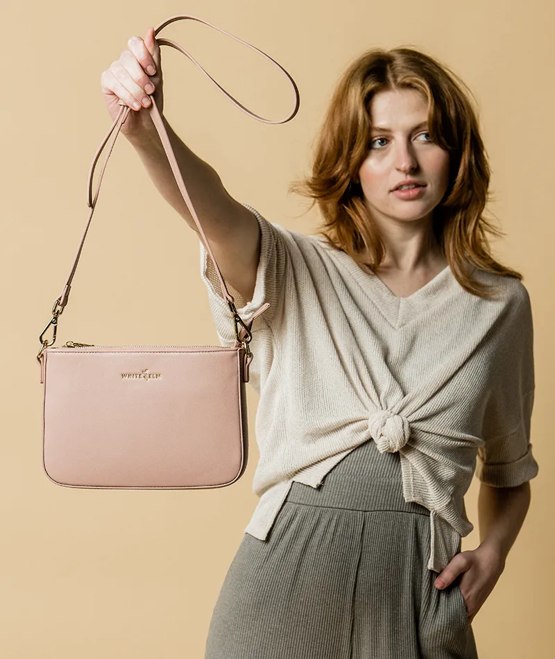 Ara Convertible Crossbody Clutch - Dusty Rose