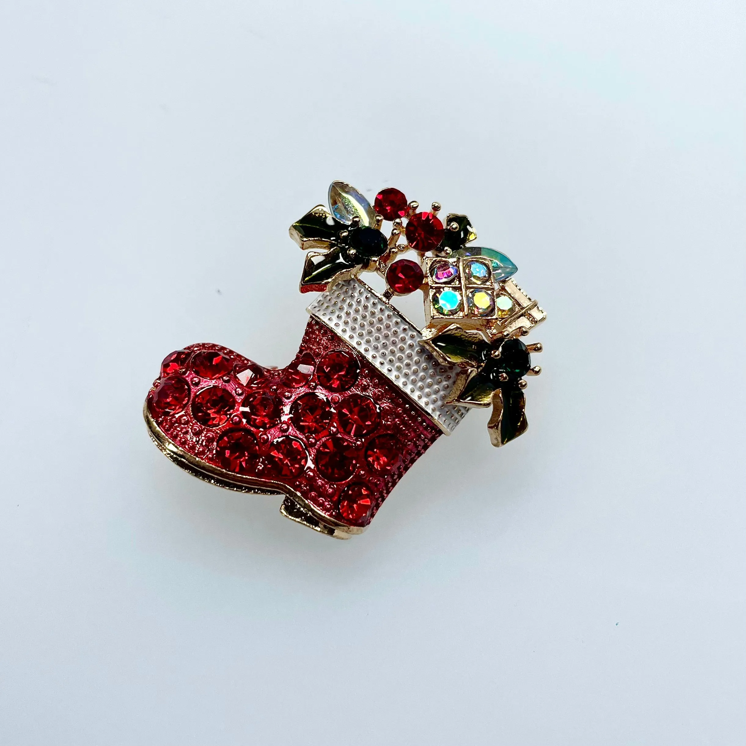 Bijou broche Chaussette de Noël