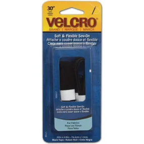 Black Soft & Flexible Velcro, 5/8 Wide