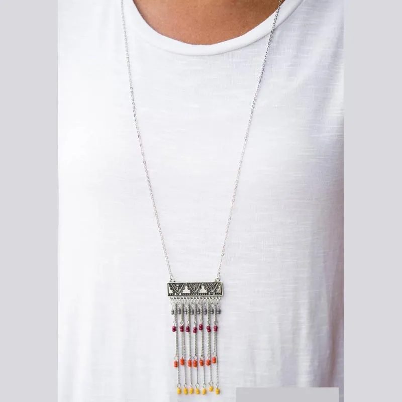 Color Outside the Lines Multi-Colored Necklace