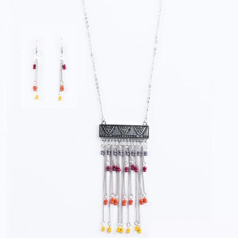 Color Outside the Lines Multi-Colored Necklace