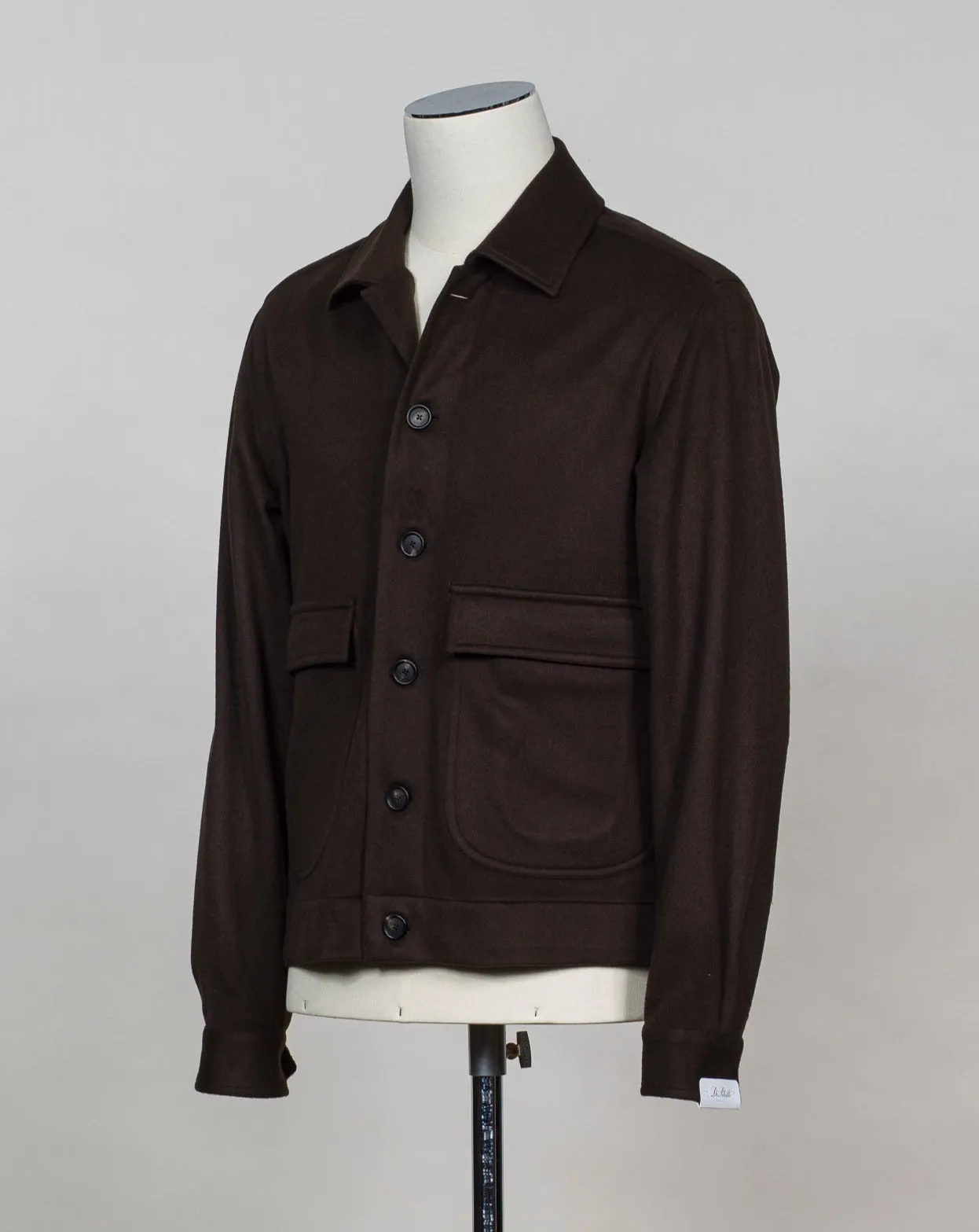 De Petrillo Wool & Cashmere Bomber / Dark Brown