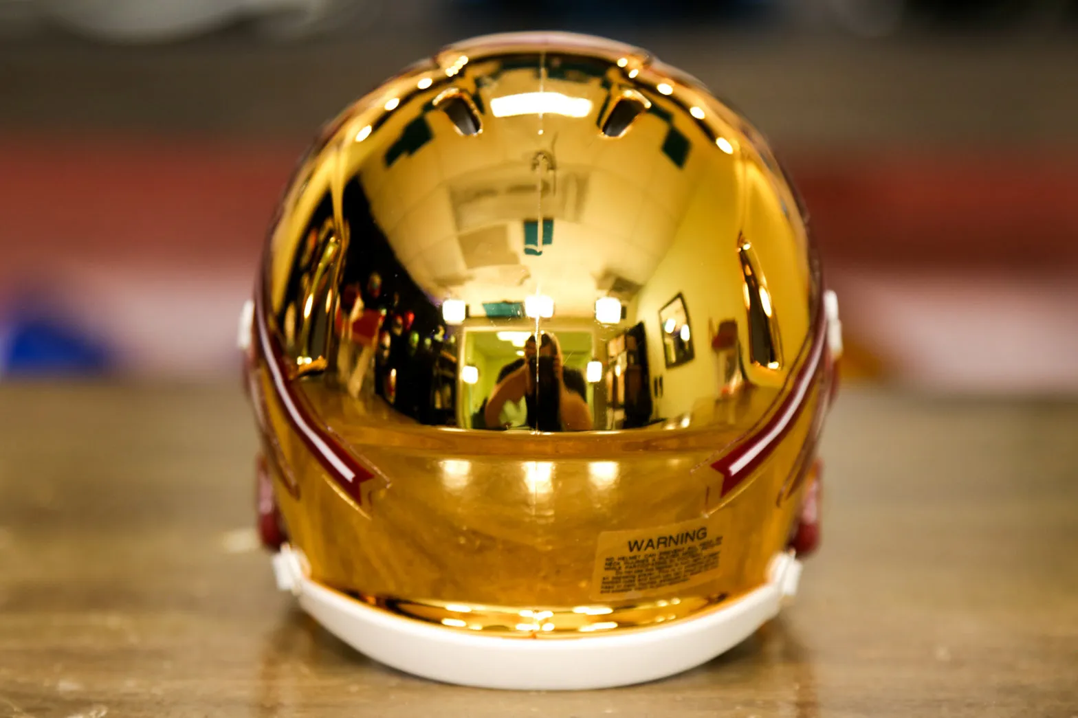 Florida State Seminoles Riddell Speed Mini Helmet - Gold Chrome