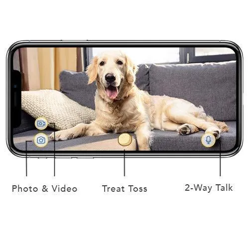 Furbo Dog Camera: Treat Tossing, Full HD Wifi Pet Camera and 2-Way Audio, Designed for Dogs, Compatible with Alexa (As Seen On Ellen)