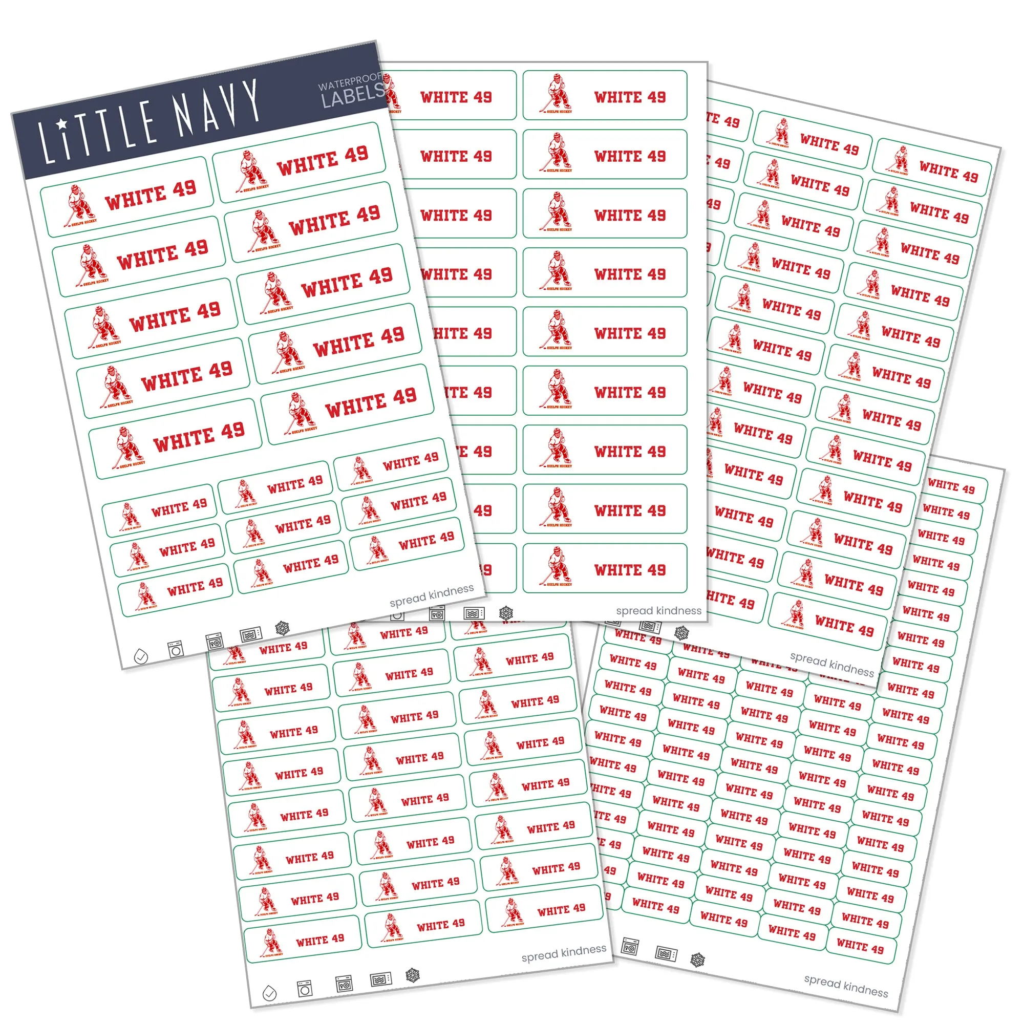 Guelph Hockey Rectangle  Label Pack - 204 Waterproof Labels