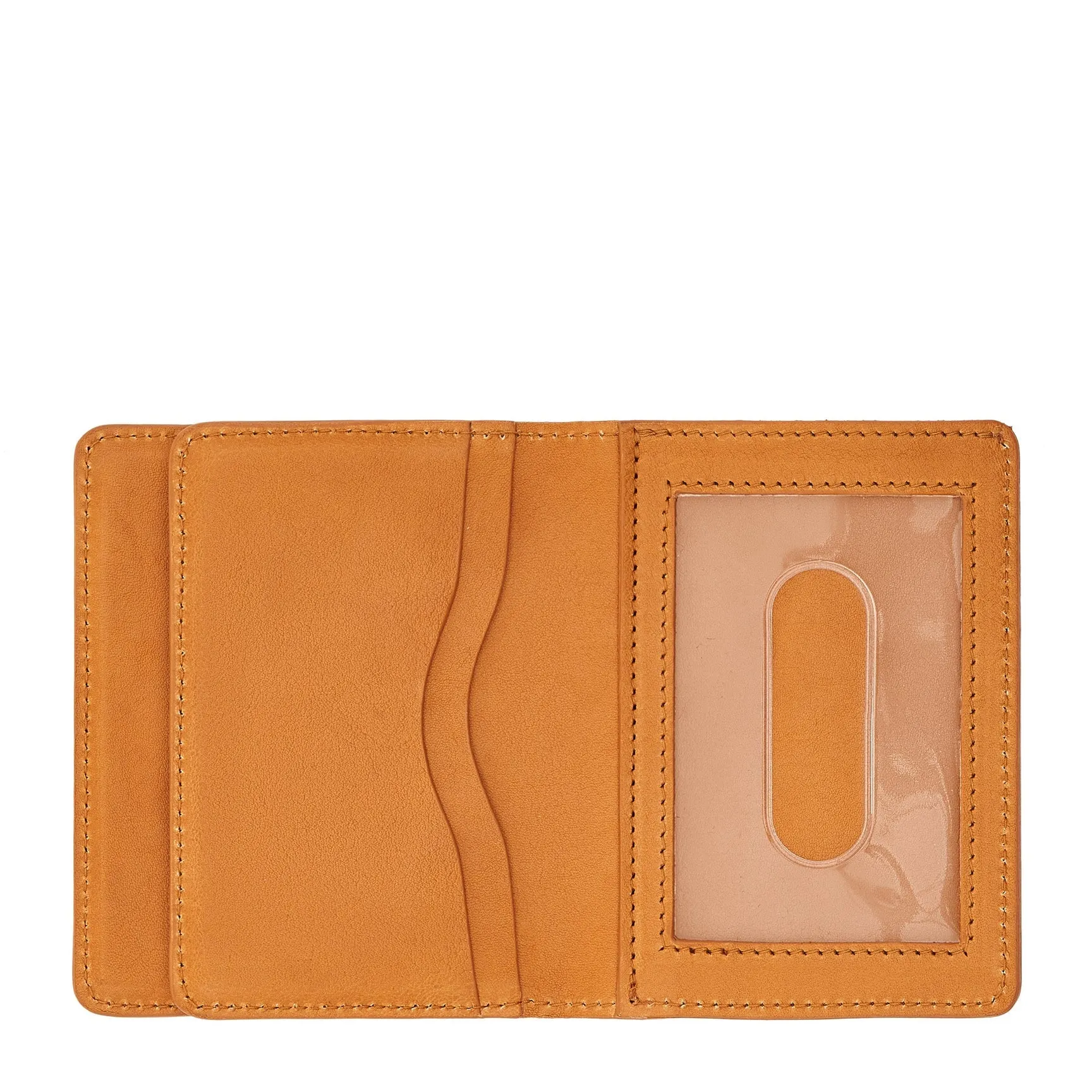 Il Bisonte Natural Tan 3 Fold Card Case Wallet