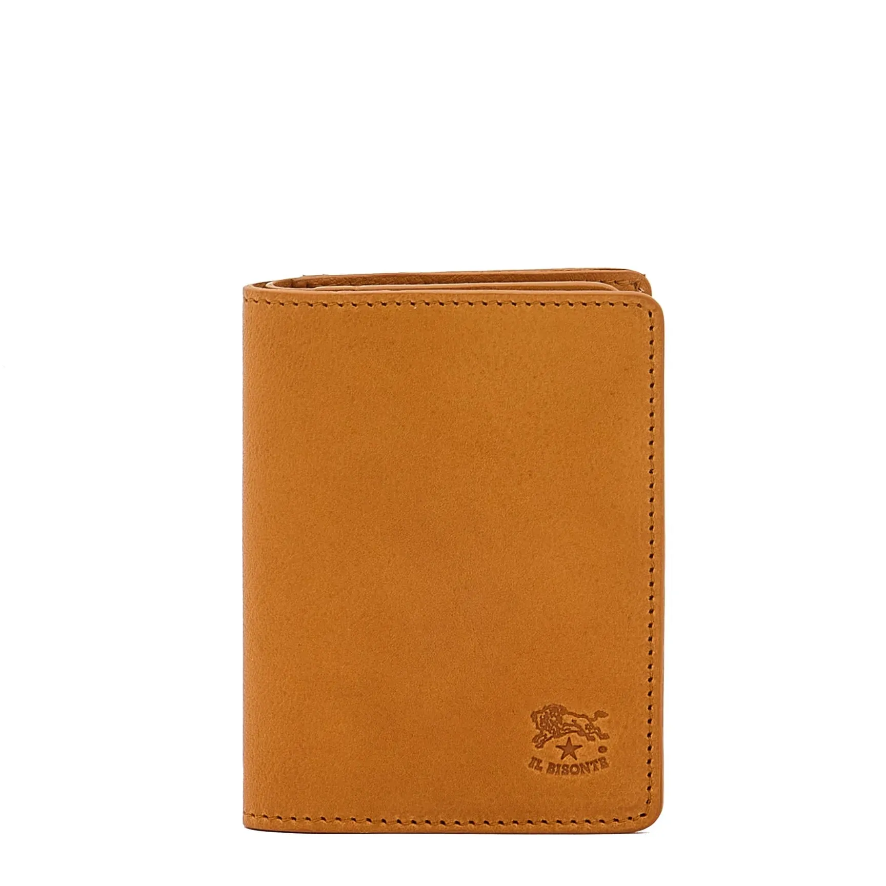 Il Bisonte Natural Tan 3 Fold Card Case Wallet