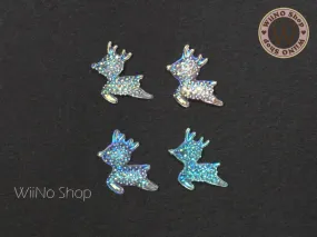 Iridescent Reindeer Glow in the Dark Nail Art Cabochons - 5 pcs