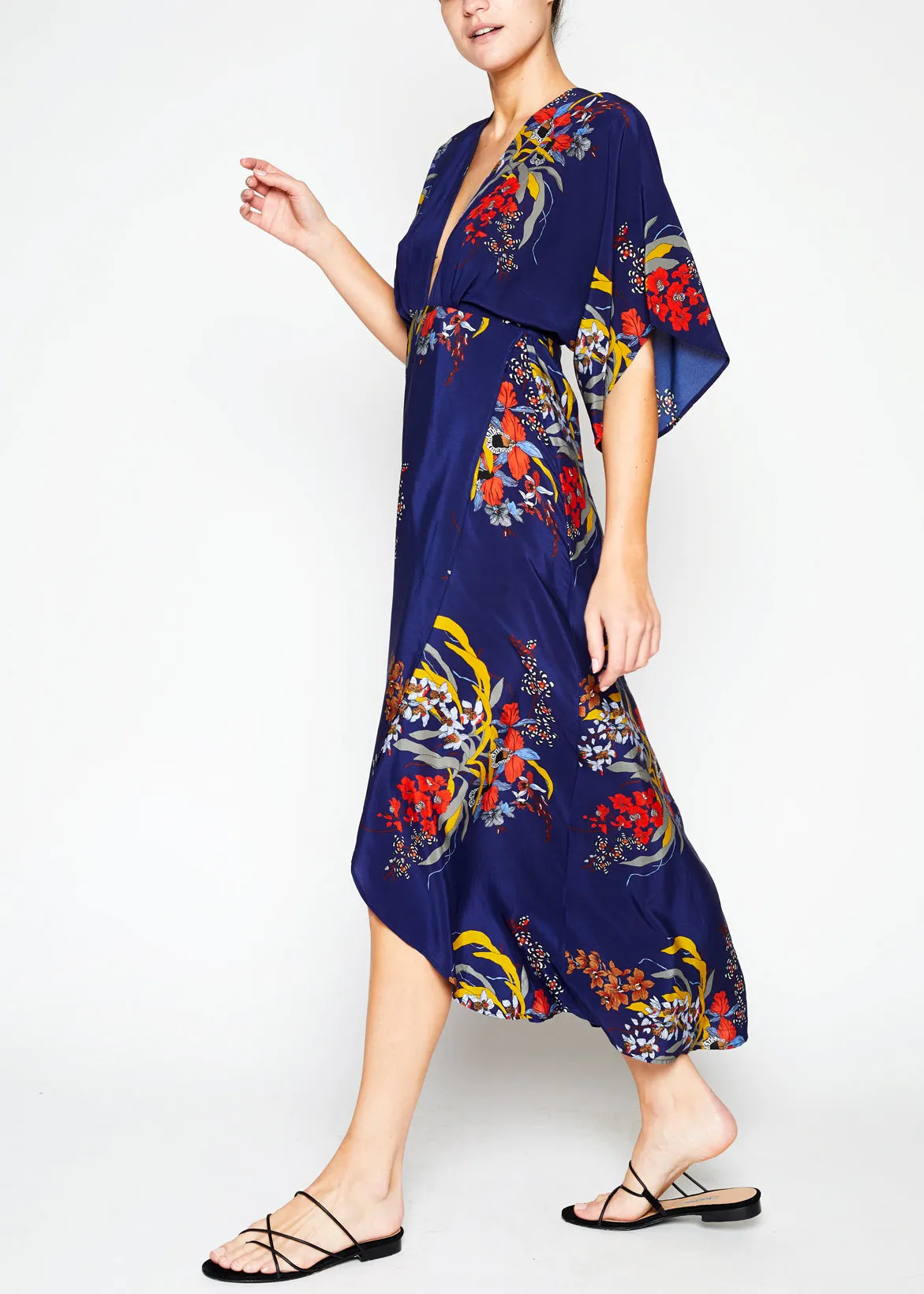 Katherine Blue Floral Maxi Dress