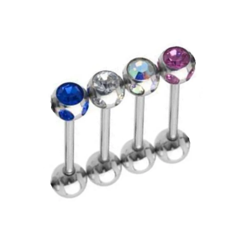 Multi CZ Tragus Cartilage Barbell