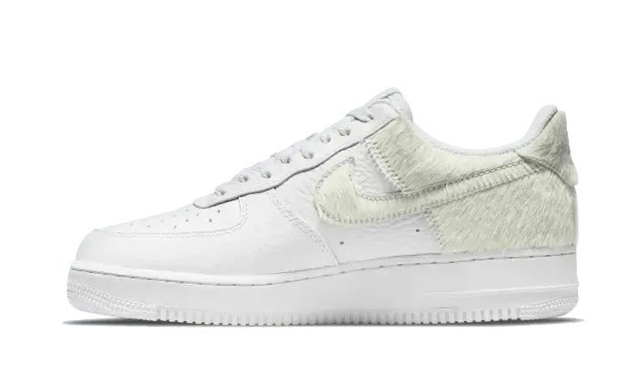 Nike Air Force 1 Low White Pony Hair Heel