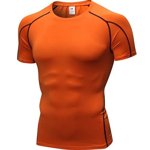 Quick Dry Compression Sport Shirt men Running Fitness t Shirt Tight rashgard Soccer Basketball Jersey Gym Demix Sportswear