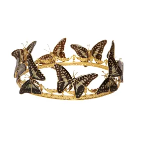 Real Butterflies and  24K Gold Crown