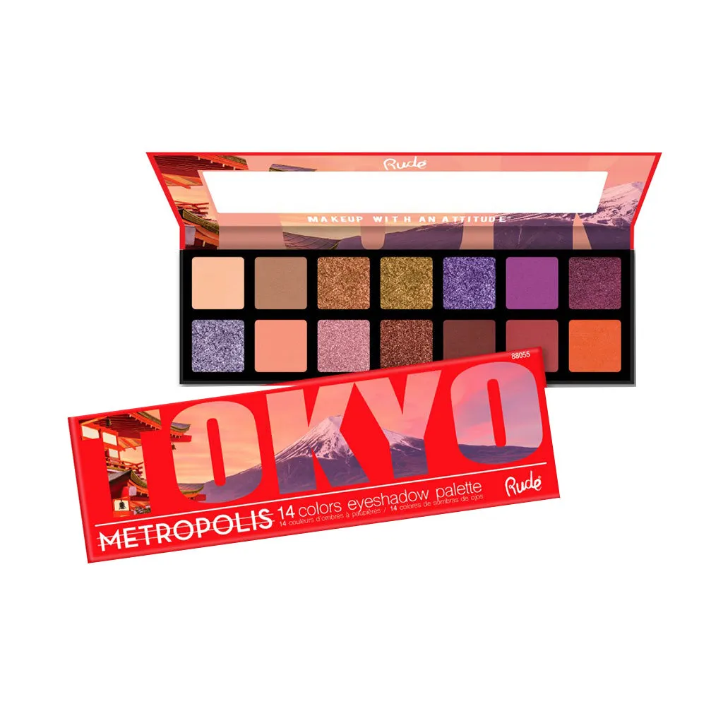 RUDE Metropolis 14 Color Eyeshadow Palette