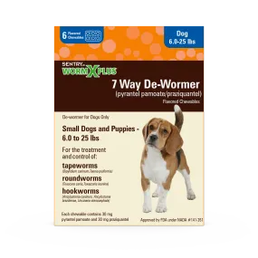 Sentry WormX Plus 7 Way DeWormer Dog SM 6CT