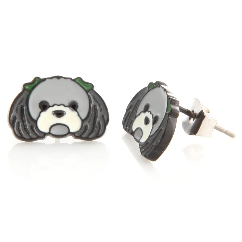 Shih Tzu_Puppy Dog Stud Earrings