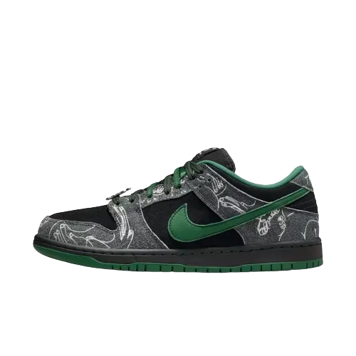 There x Nike SB Dunk Low Pro Anthracite and Gorge Green