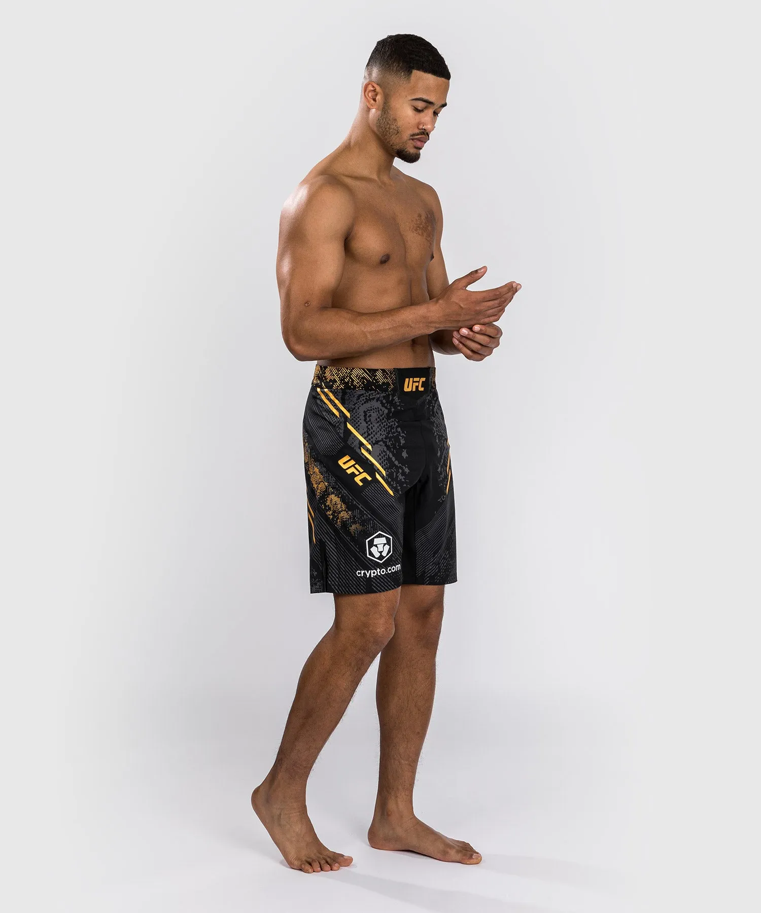 UFC Adrenaline by Venum Personalized Authentic Fight Night Men's Fight Short - Long Fit  - Champion