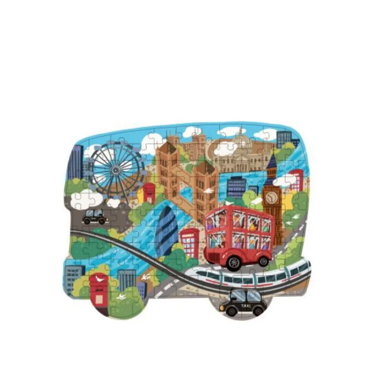 Vibrant London Bus Puzzle Set For Your Children – 1 Set